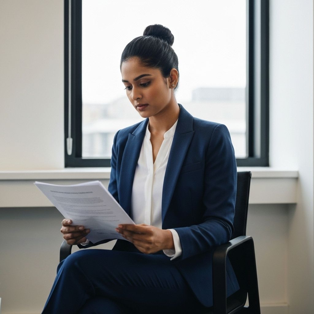 A legal professional reviewing an AI system interface alongside a compliance document